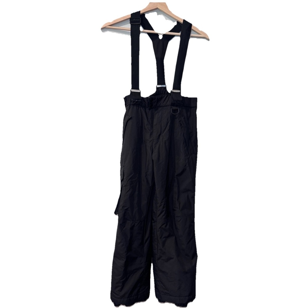 Sport Essentials Snow‎ Pants Kids Youth Sz 10 Suspender Ski Pants Black Solid